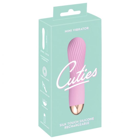 Cuties Mini - punjivi, vodootporni, spiralni vibrator (ružičasti) 