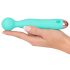 Cuties Mini Wand - punjivi, vodootporni vibrator za masažu (zeleni) 