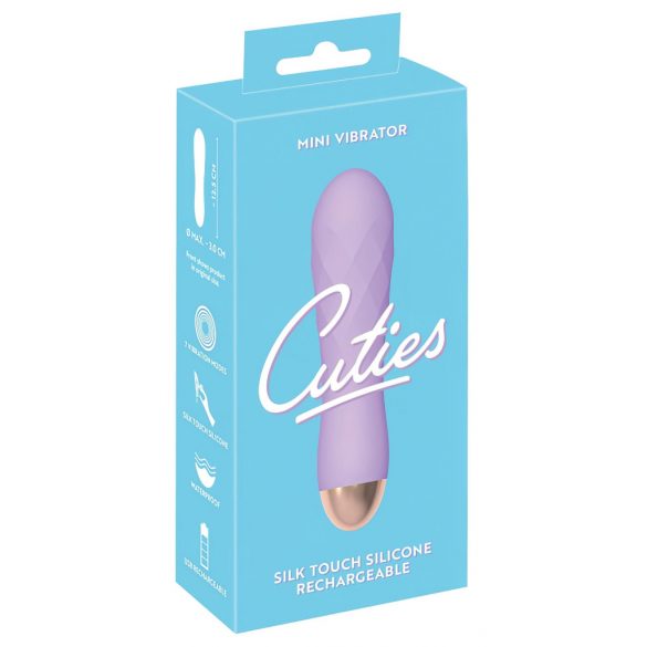 Cuties Mini - punjivi, vodootporni, rešetkasti vibrator (ljubičasta) 