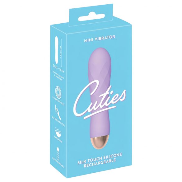 Cuties Mini - bežični, vodootporni rebrasti vibrator (ljubičasti)