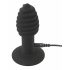 Black Velvet Twist - punjivi, silikonski analni vibrator (crni) 