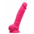 Silexd 8 - fleksibilni, ljepljivi, vibrator za testise - 20 cm (ružičasti) 