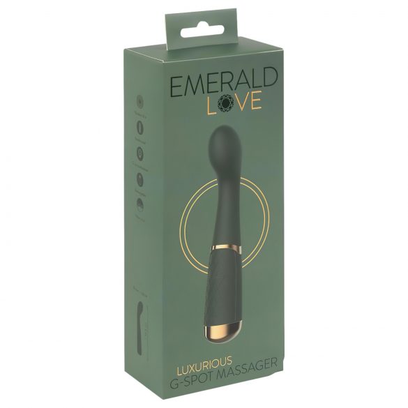 Emerald Love - punjivi, vodootporni vibrator G-točke (zeleni) 