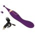 Javida - 2u1 punjivi set za stimulator klitora i vibrator (ljubičasti)