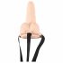 You2Toys Strap-on - punjivi, šuplji vibrator na remen (prirodni) 