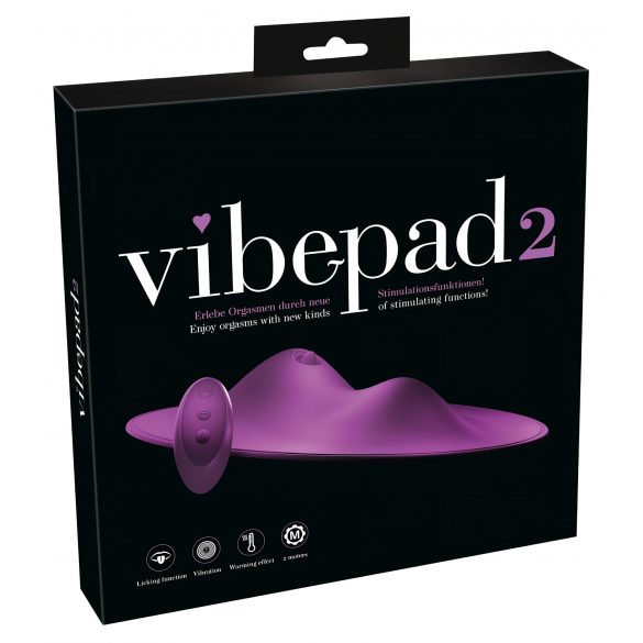 VibePad 2 - punjivi, radio, vibrator za podlogu za lizanje (ljubičasta) 