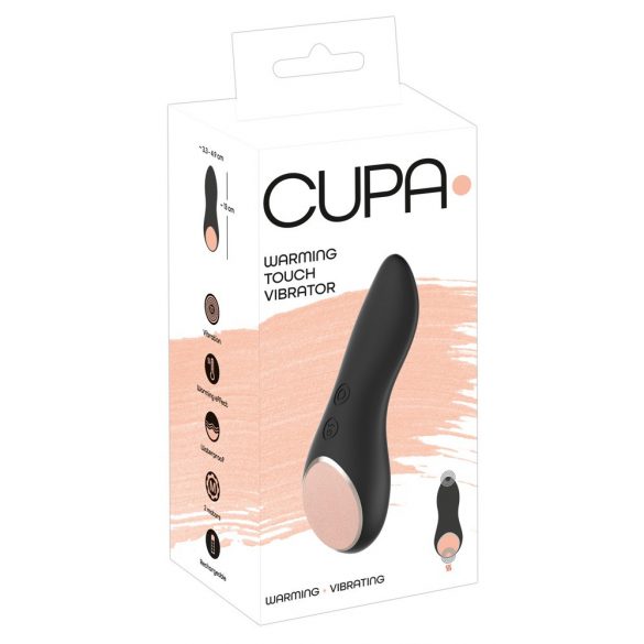 You2Toys CUPA - punjivi, grijaći vibrator za klitor (crni) 