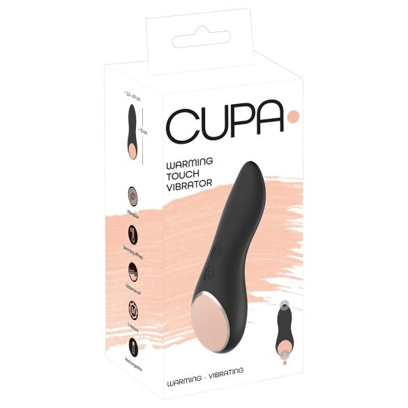 You2Toys CUPA - punjivi, grijani vibrator za klitoris (crni)