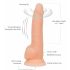 Naked Addiction Rotating 8 - bežični, rotirajući vibrator (20cm) - prirodni 