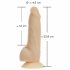 Naked Addiction Rotating 7 - bežični, rotirajući vibrator (18cm) - prirodni 