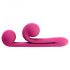 Snail Vibe Duo - punjivi, 3u1 stimulirajući vibrator (roza)