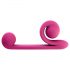 Snail Vibe Duo - punjivi, 3u1 stimulirajući vibrator (roza)