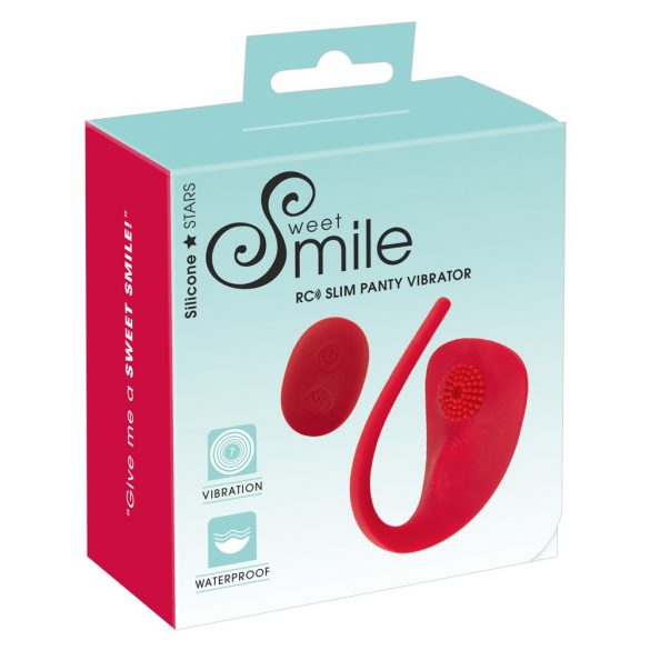 SMILE Slim Panty - bežični, radio klitoralni vibrator (crveni) 