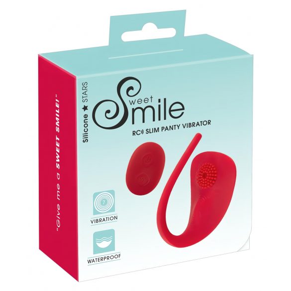 SMILE Slim Panty - bežični, radio klitoralni vibrator (crveni) 