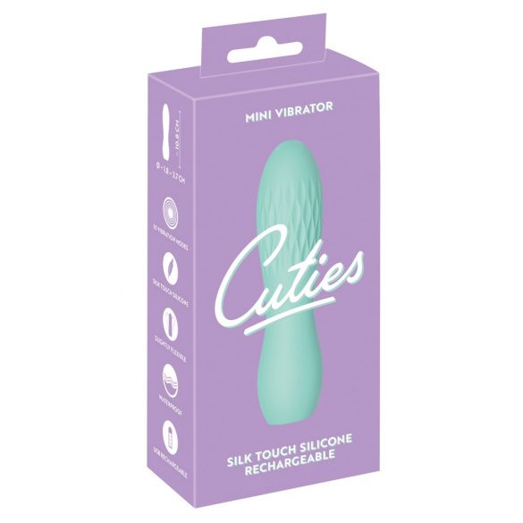 Cuties Mini 3 - bežični, vodootporan, geometrijski vibrator (zeleni) 