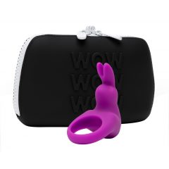   Happyrabbit Cock Kit - vibrirajući prsten za penis s vrećicom za pohranu (ljubičasta)