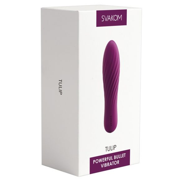 Svakom Tulip - punjivi, mini stick vibrator (ljubičasti) 