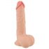 Nature Skin - dildo s kožom - 19cm (prirodna) 