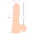 Nature Skin - dildo s prirodnom kožom - 20 cm (natur)