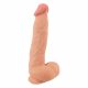 Natute Koža - dildo s kožom - 25cm (prirodna boja)