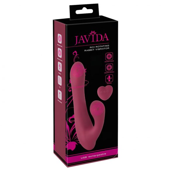 Javida - radio rotirajući vibrator s klitoralnim stimulacijom (crvena)