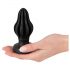 ANOS - supermekani, rebrasti analni dildo - 5 cm (crni)