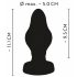 ANOS - super mekani, rebrasti analni dildo - 5cm (crni) 