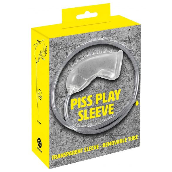 You2Toys Piss Play Sleeve - rukav za penis s izlaznom cijevi (prozirno) 