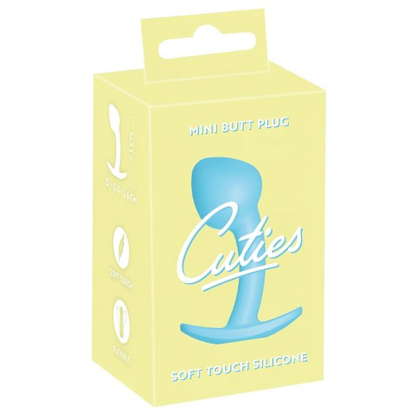 Cuties Mini Butt Plug - silikonski analni dildo - plavi (2,6 cm) 