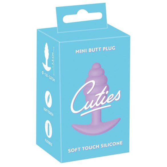 Cuties Mini čep za guzu - silikonski analni dildo - ljubičast (2,8 cm) 