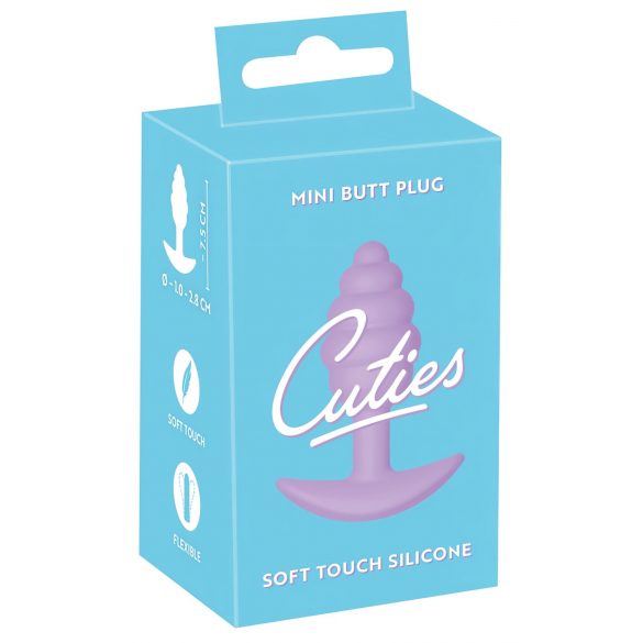 Cuties Mini Butt Plug - silikonski analni čep - ljubičasta (2,8 cm)