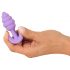 Cuties Mini čep za guzu - silikonski analni dildo - ljubičast (2,8 cm) 