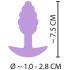 Cuties Mini čep za guzu - silikonski analni dildo - ljubičast (2,8 cm) 