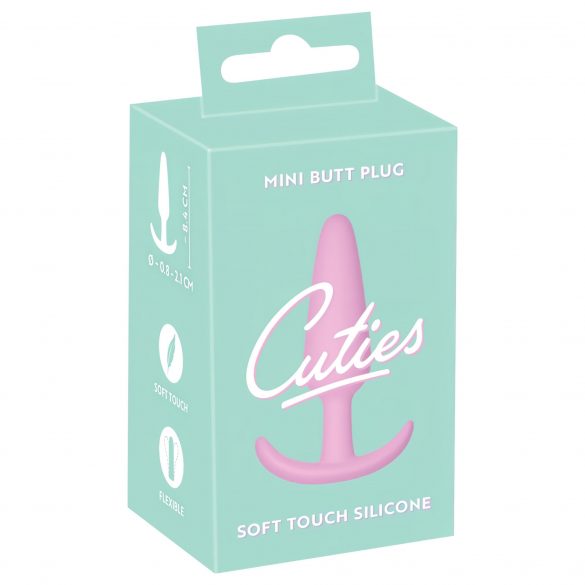 Cuties Mini Butt Plug - silikonski analni dildo - roza (2,1 cm) 