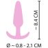 Cuties Mini Butt Plug - silikonski analni dildo - roza (2,1 cm) 