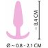 Cuties Mini Butt Plug - silikonski analni dildo - roza (2,1 cm) 