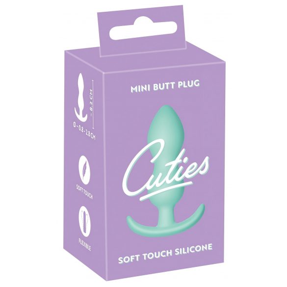 Cuties Mini čep za guzu - silikonski analni dildo - mint (2,3 cm) 