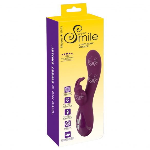 SMILE - punjivi vibrator za klitoris s 3 motora (ljubičasti) 