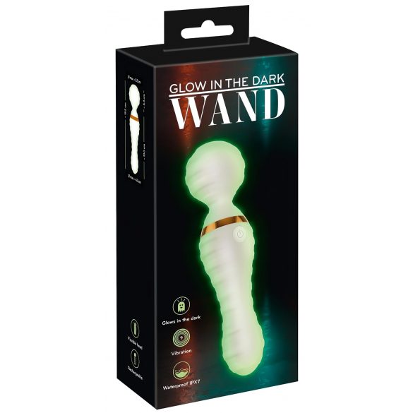 You2Toys Glow in the dark - fluorescentni masažni vibrator (bijeli) 