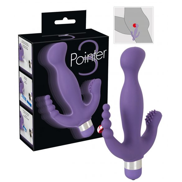 You2Toys - Pointer - Vibrator s trostrukim užitkom (ljubičasti) 