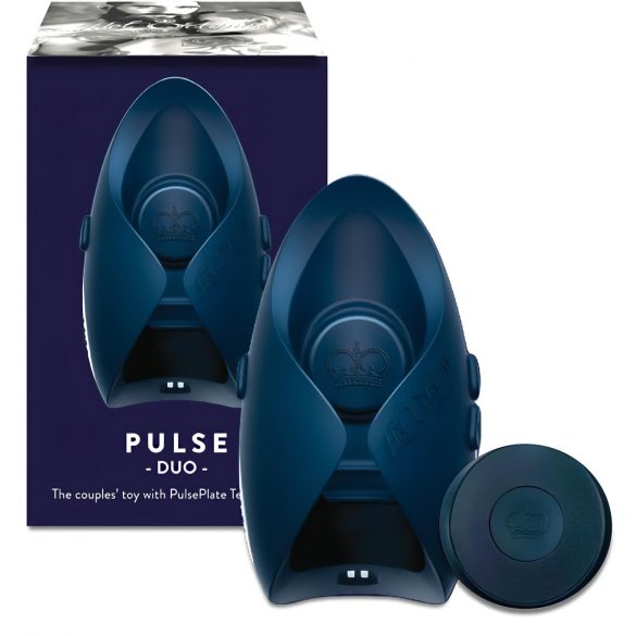 Pulse III Duo - bežični masturbator i vibrator za par (sivo-plavi) 