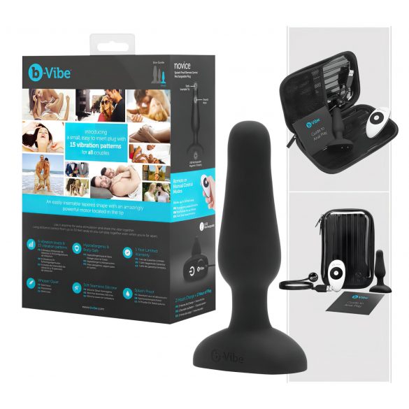 b-Vibe Novice - početnički analni vibrator (crni)