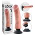 King Cock 9 savitljivi, ljepljivi vibrator (23 cm) - prirodan 