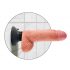 King Cock 7 savitljivi, testikularni, vakuumski vibrator (18 cm) - prirodan 