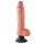 King Cock 10 savitljivi, testisi, vibrator sa vakuumom (25 cm) - prirodni 