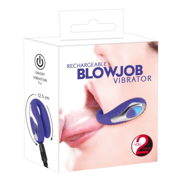 You2Toys - Pušenje - punjivi, silikonski oralni vibrator (ljubičasti) 