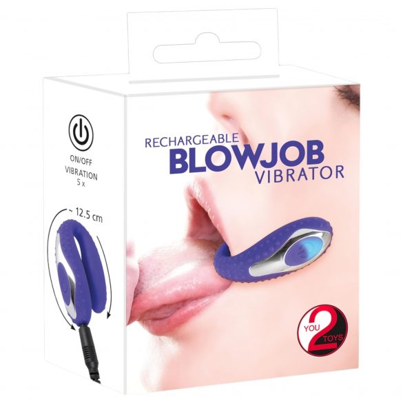 You2Toys - Pušenje - punjivi, silikonski oralni vibrator (ljubičasti) 