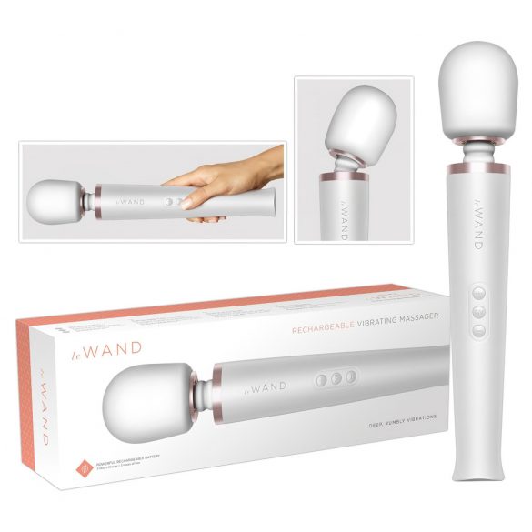 le Wand - ekskluzivni vibrator za masažu na baterije (bijeli) 