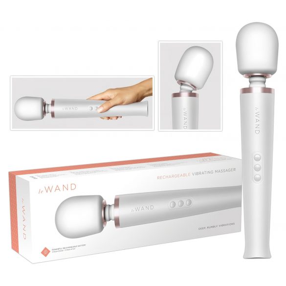 le Wand - ekskluzivni vibrator za masažu na baterije (bijeli) 