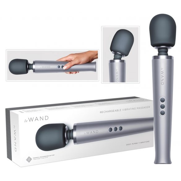 le Wand - ekskluzivni vibrator za masažu na baterije (srebrni) 